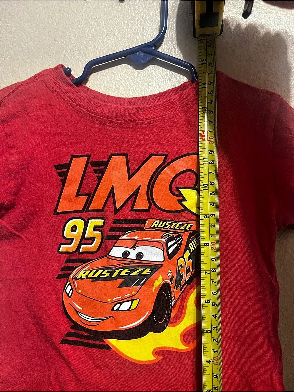 Disney Pixar Cars Rust-Eze Lightning McQueen Boys 2T Red Short Sleeve Tee - Picture 4 of 5